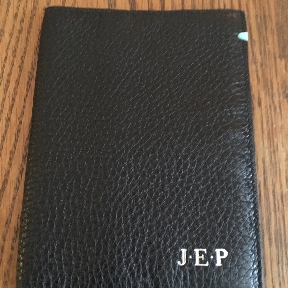 Tiffany leather holder passport, if, etc.